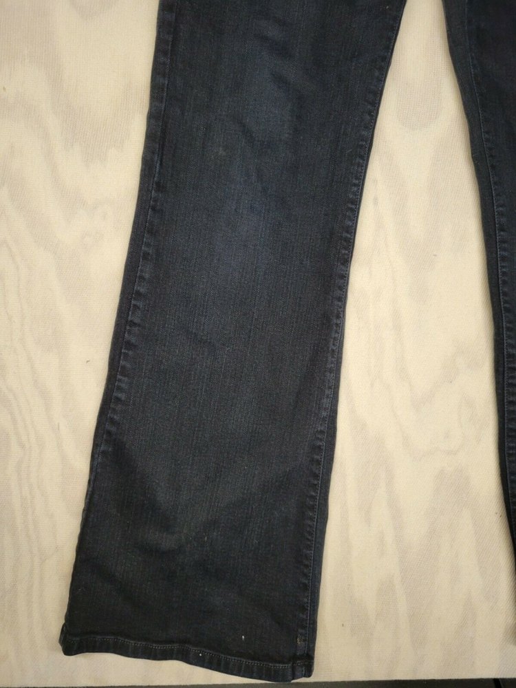 NYDJ Not Your Daughters Jeans Women's SZ 8 Boot Cut Dark Blue Rhinestone Detail - Picture 2 of 11